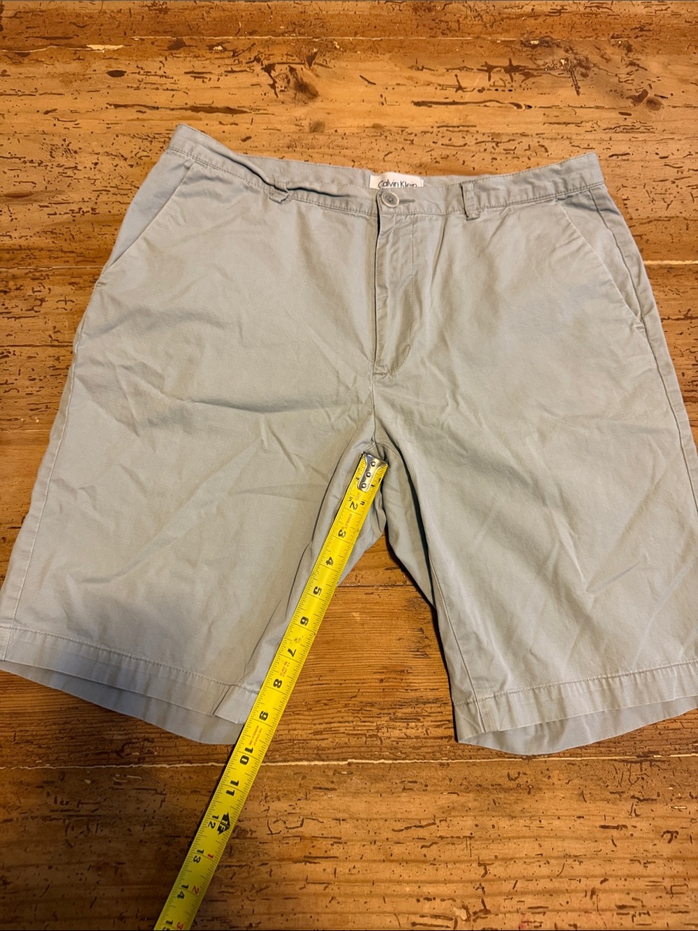 Calvin Klein Men's Light Gray Flat Front Shorts